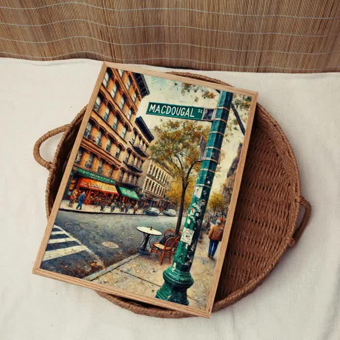 Macdougal Street Art Print: Greenwich Village, NYC Travel Poster